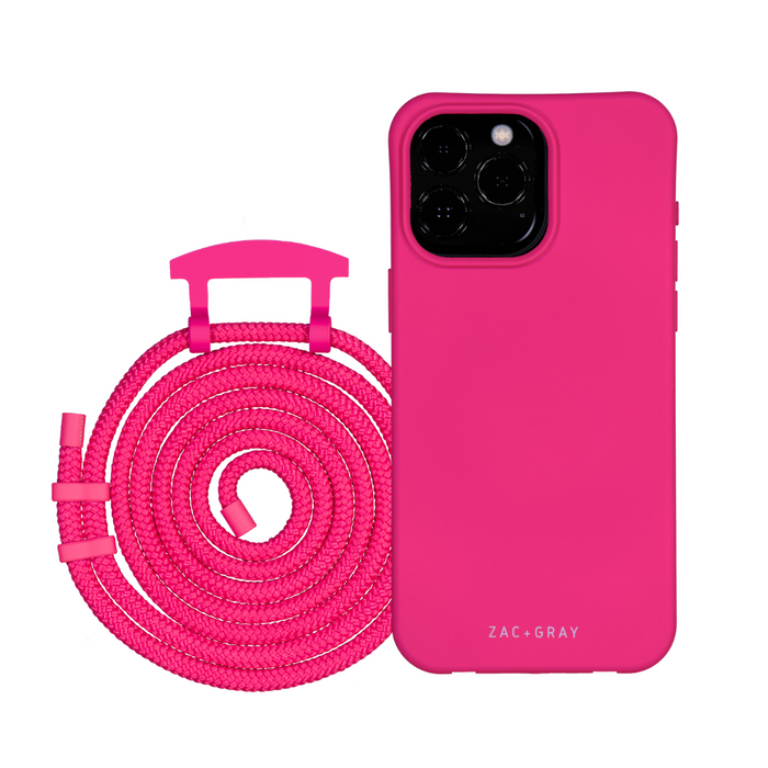 iPhone 14 Plus HOT PINK CASE + CORD