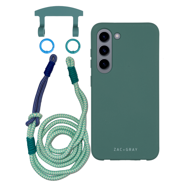 Samsung S23 Plus TIDAL TEAL CASE + KNOTTED CORD
