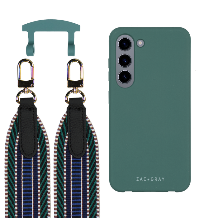 Samsung S23 Plus TIDAL TEAL CASE + PATTERNED STRAP
