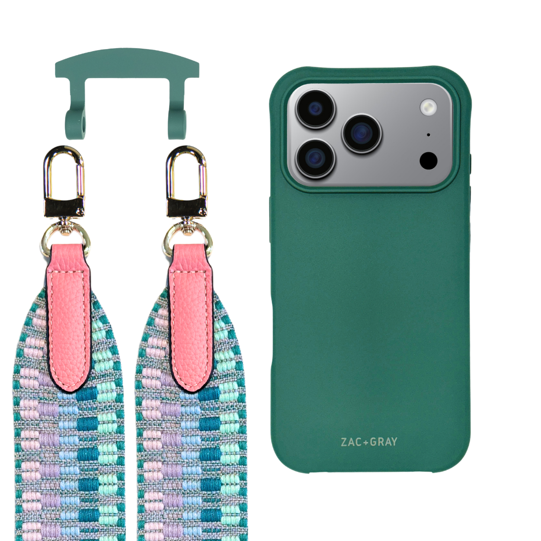 iPhone 17 Pro Max TIDAL TEAL CASE + PATTERNED STRAP