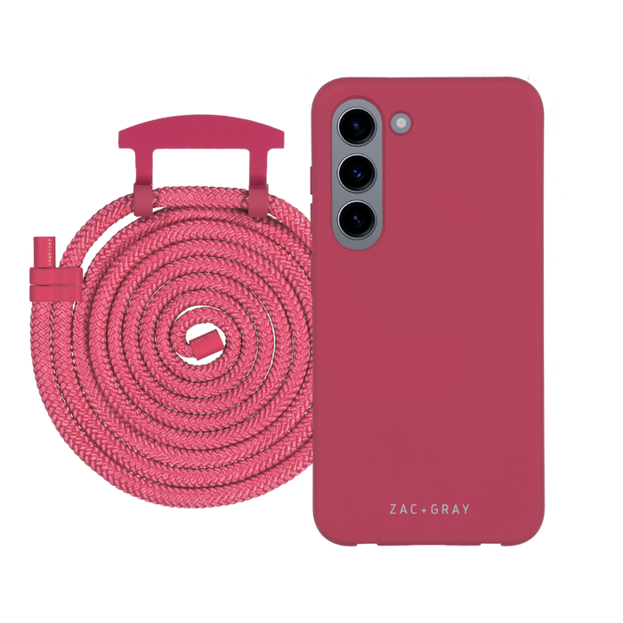 Samsung S23 RASPBERRY RED CASE + CORD