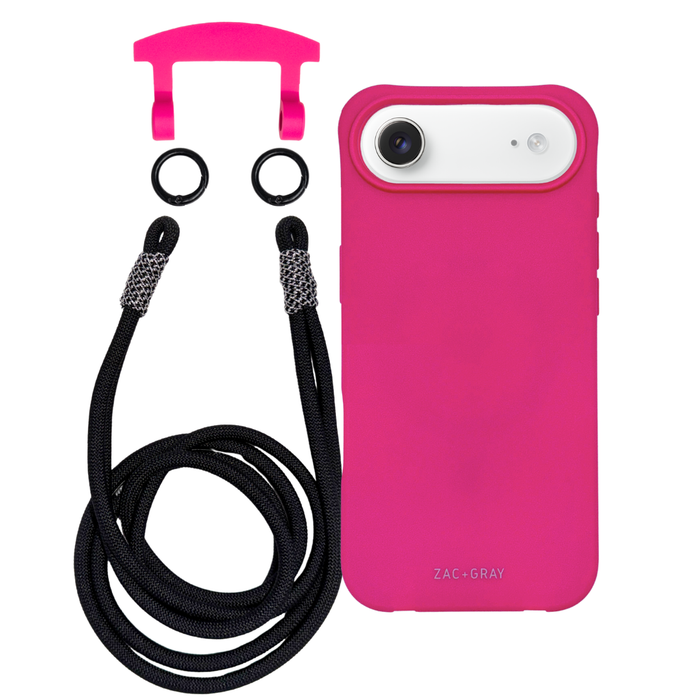 iPhone 17 Air HOT PINK CASE + KNOTTED CORD