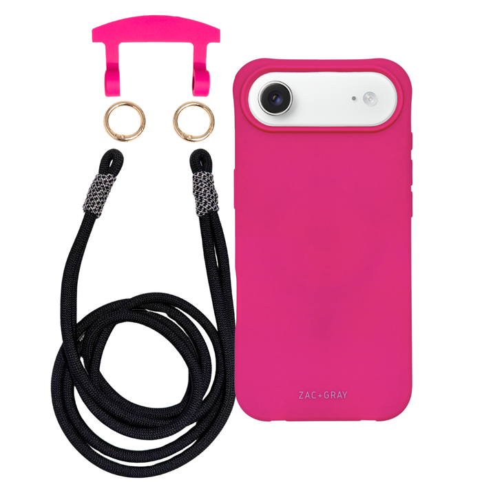 iPhone 17 Air HOT PINK CASE + KNOTTED CORD