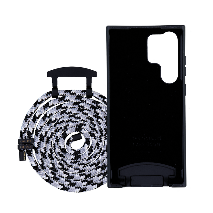 Samsung S25 Ultra MIDNIGHT BLACK CASE + GLACIER CORD