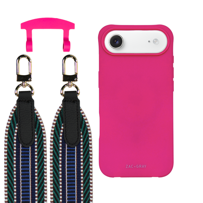 iPhone 17 Air HOT PINK CASE + PATTERNED STRAP