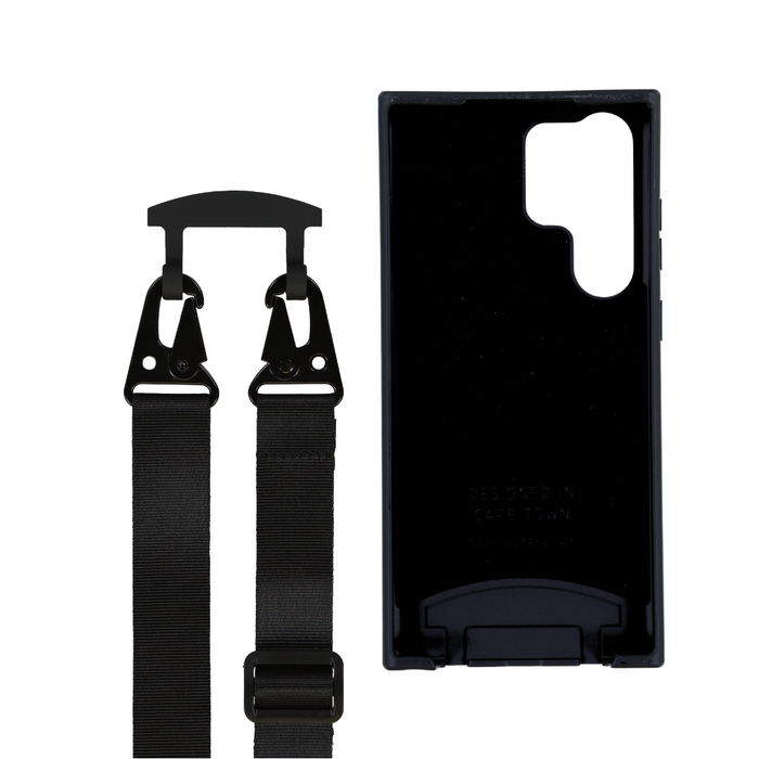 Samsung S25 Ultra MIDNIGHT BLACK CASE + MIDNIGHT BLACK STRAP