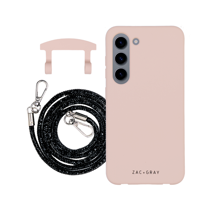 Samsung S23 ROSÉ PINK CASE + CRYSTAL CORD