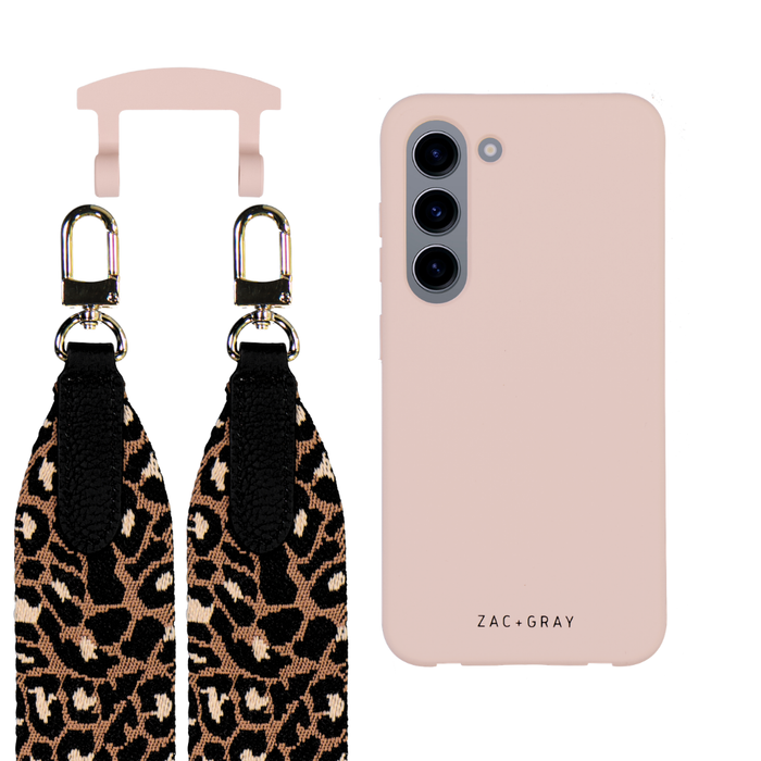 Samsung S23 Plus ROSÉ PINK CASE + PATTERNED STRAP