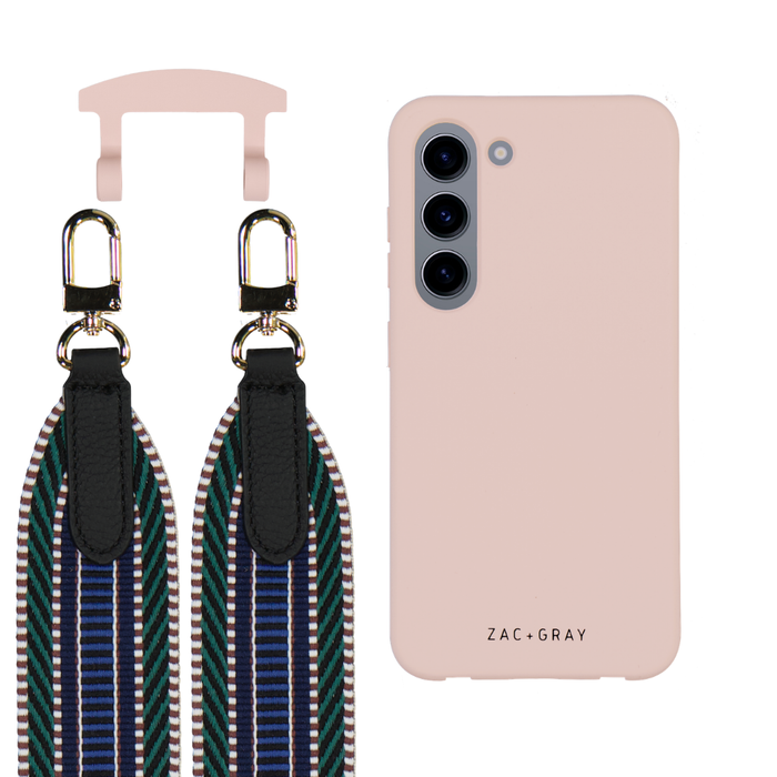 Samsung S23 ROSÉ PINK CASE + PATTERNED STRAP