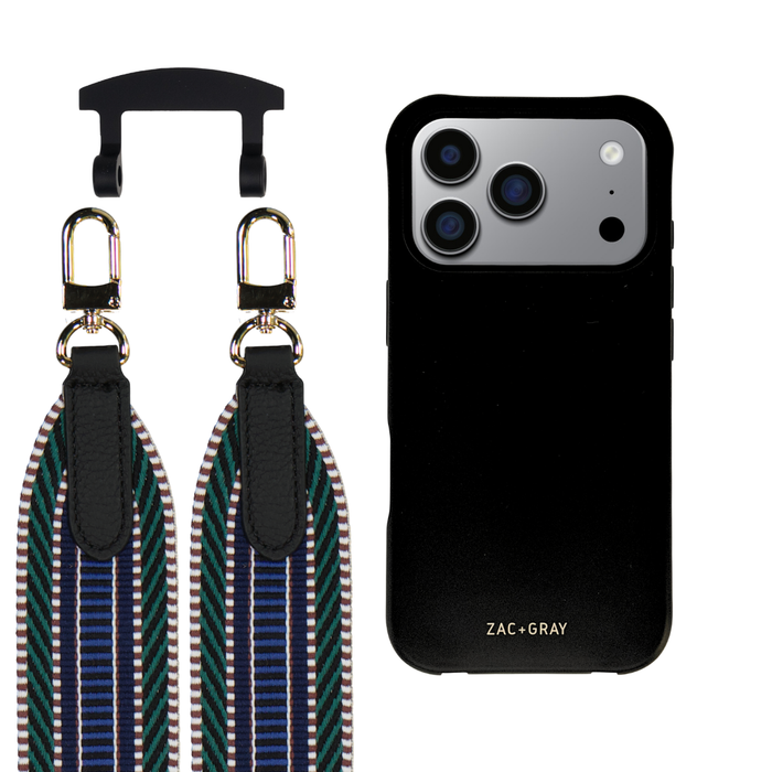 iPhone 17 Pro MIDNIGHT BLACK CASE + PATTERNED STRAP