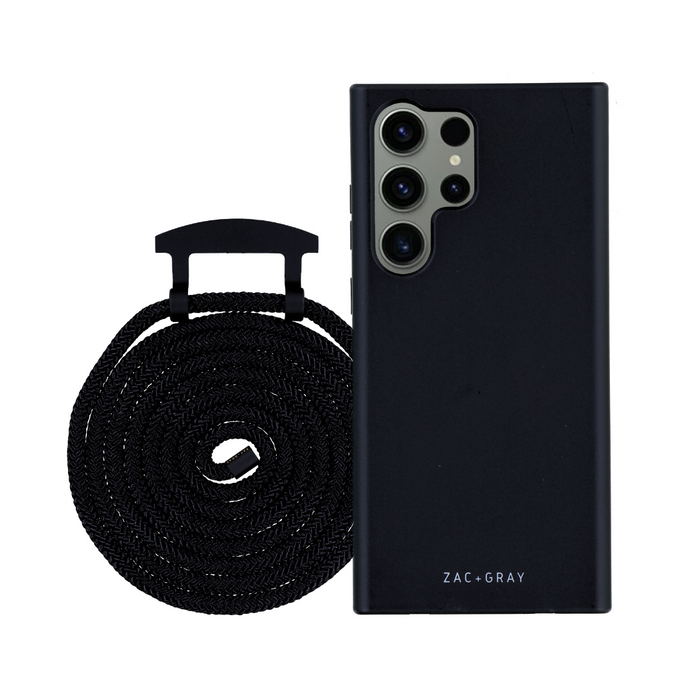 Samsung S25 Ultra MIDNIGHT BLACK CASE + MIDNIGHT BLACK CORD