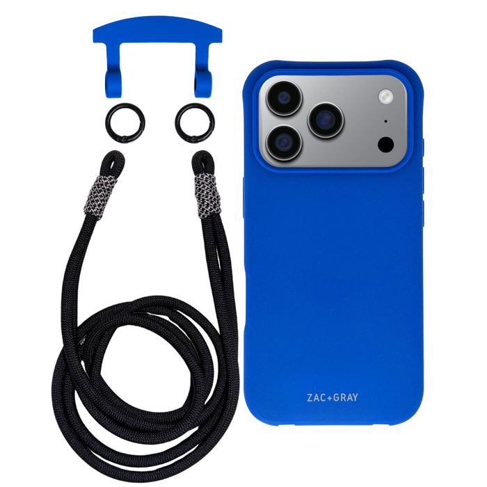 iPhone 17 Pro Max COBALT BLUE CASE + KNOTTED CORD