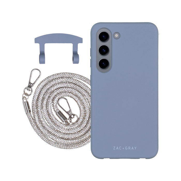 Samsung S23 Plus BLUE FOG CASE + CRYSTAL CORD