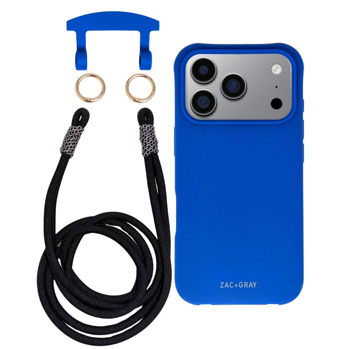 iPhone 17 Pro Max COBALT BLUE CASE + KNOTTED CORD