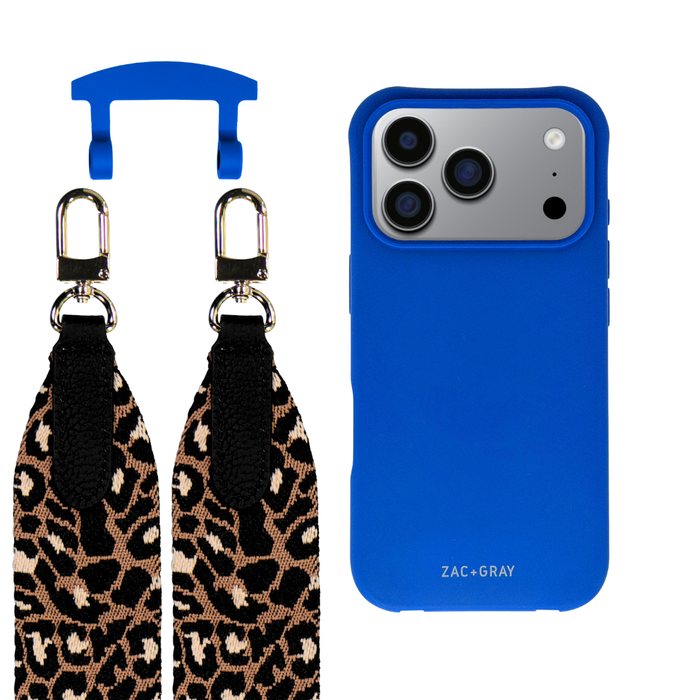 iPhone 17 Pro Max COBALT BLUE CASE + PATTERNED STRAP