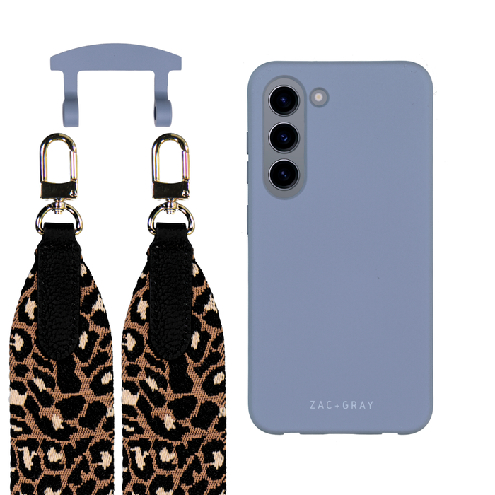 Samsung S23 Plus BLUE FOG CASE + PATTERNED STRAP
