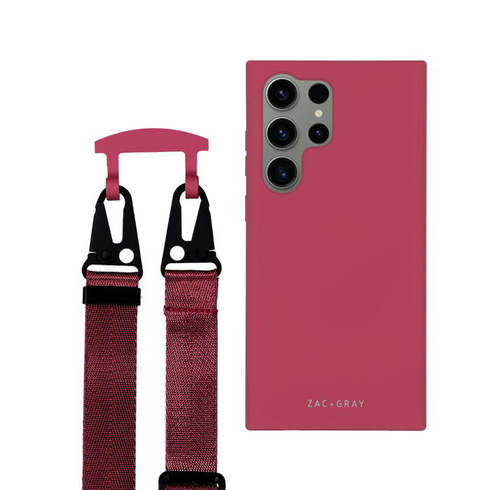 Samsung S25 Ultra RASPBERRY RED CASE + RASPBERRY RED STRAP