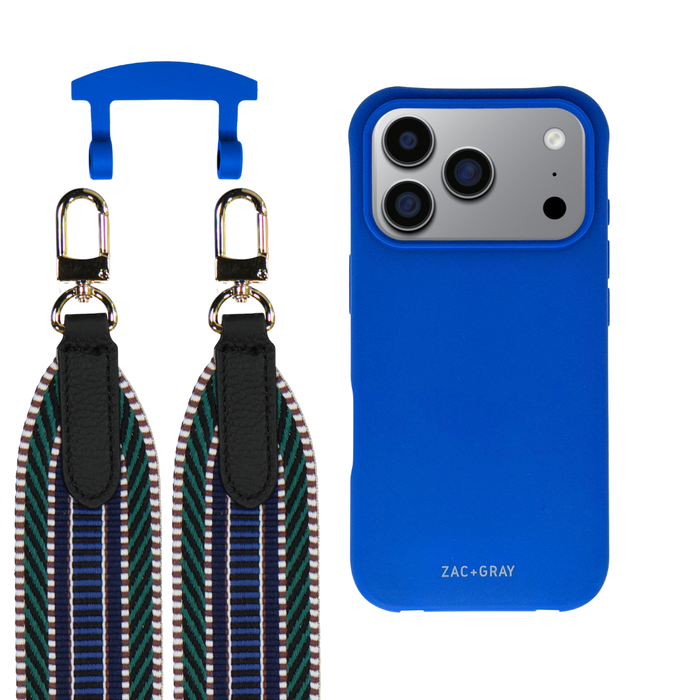 iPhone 17 Pro Max COBALT BLUE CASE + PATTERNED STRAP